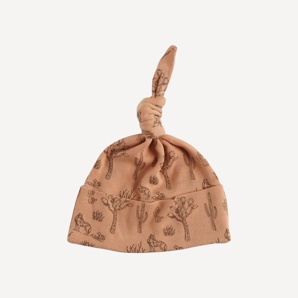 NWT Kate Quinn Orange Desert Landscape Organic Cotton Knot Hat 12-18m